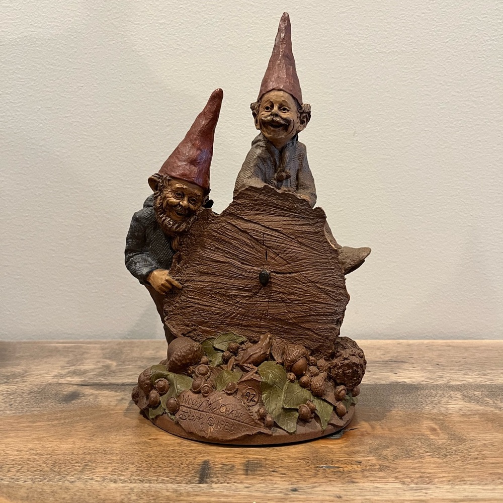 Vintage 1983 Tom Clark Gnome Woody & Chane Figurine #92 Signed Gnomes Original